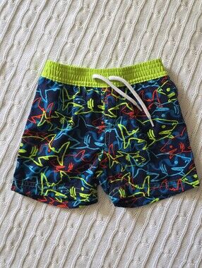 Floatimini Boys Shark Swim Trunks - Size 9M